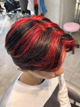 ゼスト パーク(ZEST PARK) 赤メッシュ　デザインカラー　赤髪　吉祥寺