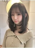 韓国風/レイヤー/前髪カット/オリーブ/透明感/ハッシュカット