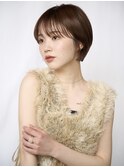 大人可愛いボブ/ショートボブ/前髪ありボブ/丸みボブ/王道ボブ