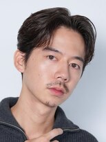 テン 心斎橋(tenn.)&nbsp;メンズセンターパート七三分けパートニュアンスパーマ刈り上げ