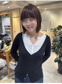 大人可愛いミニボブスタイル
