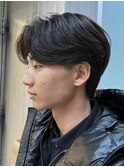 ウルフセンターパートショートネープシースルーマッシュ襟足有り