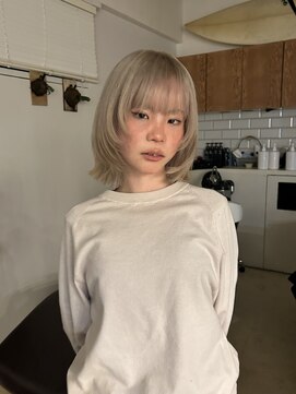 オルガ ヘアアンドメイク(Oluga hair&make) レイヤーボブ+ベージュカラー