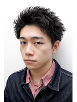 ルックグッドストア(LOOK GOOD STORE) スパイキーショートアップバング短髪ピンパーマメンズサロン三宮