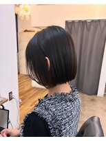 エメ 北花田(Aime)&nbsp;小顔透明感カラー愛されショートボブヘーゼルブラウン大人可愛い