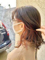 ヘアーズ ロッソ テラス(hair's ROSSO TERRACE)&nbsp;イヤリングカラー×オレンジ［30代40代50代］