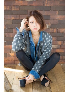 ウェイク ヘアー メイク(wake hair make) 大人かわいい★20代30代☆小顔ショートボブ×透明感カラー