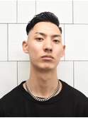七三オールバックツイストパーマかき上げヘアコンマヘアa8