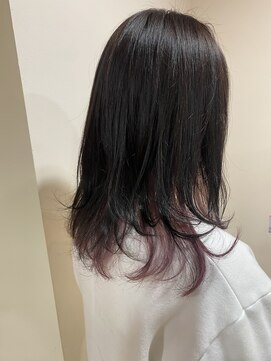 ダブル アンダーバー サロン(W_SALON) 【W_SALON 河原町】ウルフ/インナーカラー/ペールピンク
