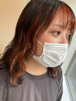 エンレイ(enRei)&nbsp;フェイスフレーミングオレンジレッド大人かわいいゆるふわカール