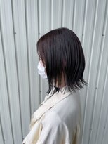 アンリアル(ANREAL) ローライト×外ハネミディアムボブ【髪質改善/デザインカラー】