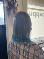 ボアップ 新居浜店(boappu)&nbsp;#裾カラー #アクアブルー #カラー #シルバー #新居浜