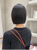 ボブ/ロブ/切りっぱなし/グレー/縮毛矯正/髪質改善/資生堂
