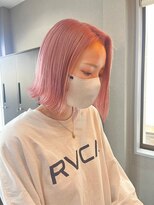 ウユ(uhyu) 【uhyu】サクラピンク × 外ハネbob