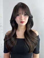 アルバム 新宿(ALBUM SHINJUKU)&nbsp;オリーブカラー透明感カラーウルフレイヤーロング_ba513871