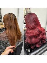 ネクスト 池袋(NEXT)&nbsp;ボルドーカラー/ロングヘア/ダブルカラー/ハイトーン/池袋