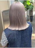 ホワイトミルクティー ブリーチ ダブルカラー くすみ系カラー