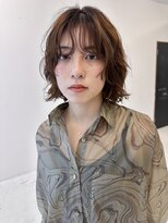 ミニボブウルフパーマフェイスレイヤーニュアンスパーマ