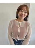 柔らかイエローベージュボブ
