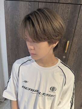 アジールヘア 池袋東口店(agir hair) メンズバレイヤージュセンターパートシャドウルーツベージュ池袋