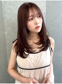 オリーブグレー/韓国風巻き/レイヤーカット/くすみベージュ/天神