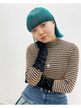 キピ(KIPI) 【ユリナ】スーパーワイドバング×ターコイズ