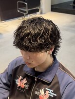 アトラクト バイ ラック 津田沼(Attract by LUCK)&nbsp;波巻きウルフパーマ70%/メンズパーマ/波巻きパーマ/ウルフパーマ