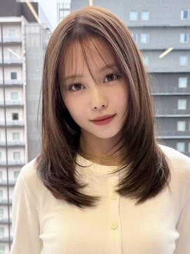 ルージュシー 堀江(RU10C) レイヤーカット/ブリーチなしダブルカラー/ベージュ　AI未使用