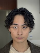 カウンター(COUNTER)&nbsp;メンズセンターパートウルフ／シャドウパーマ【初回 12500円】