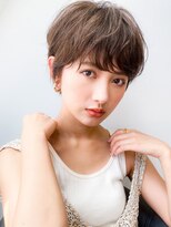 ビーポッシュ ジャスパー店(Be Posh) レイヤーショートボブ小顔外ハネスタイルグレージュ