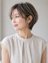 サンタフェ 豊田店(Santa'Fe) 白髪ぼかしハイライト/大人女性/小顔ショート