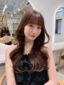 アプリ 大宮西口(appri) 韓国風くびれロングレイヤー×艶チョコブラウン/大宮