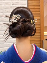 ラメール アヴェダ 西武秋田店(La Melu AVEDA)&nbsp;【和装・前撮り】ツヤ感編み込み×上品アップスタイル