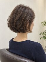 aptas 青山/表参道 白髪染め/白髪ぼかしハイライト/ボリュームアップエクステ&nbsp;表参道/青山/毛先が揺れる丸みボブ