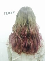 トロニー(TLONY) ピンクメッシュグラデーション