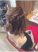 お洒落ハーフアップ