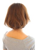 大人可愛いひし形ボブ耳かけワンカールボブ