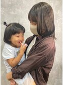 大人かわいい/ミルクティーベージュ/グレージュ/カット+カラー