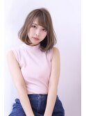 20代30代40代透明感マロンベージュニュアンスカラーAラインボブ