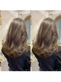 ブリーチなしダブルカラー　オリーブグレージュ　西田大樹