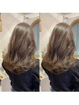 ロンドアベニール 北千住(Lond avenir)&nbsp;ブリーチなしダブルカラー　オリーブグレージュ　西田大樹