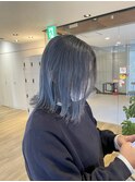 ミルクティーブロンドダークブルーワンホンレイヤー