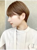 ショート/くびれボブ/丸みショート/ショコラベージュ