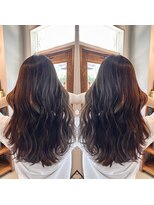 リッチ 菊名店(Rich)&nbsp;ロングブラウンナチュラルウェーブまとまり感のある髪質