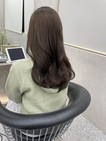 ロンドメリア 天神大名店(Lond Melia)&nbsp;★斜めバングミディアムヘアグレージュカラーシルキーベージュ★
