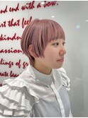 KINGDOM横浜/マッシュショート/ピンクベージュ