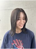オリーブベージュ大人可愛い透明感立体感×エアストレート