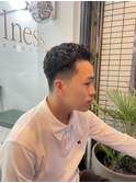 オールバックパーマ