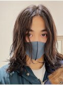長谷川/黒髪大人色気ゆるめパーマウェーブミディアム流行