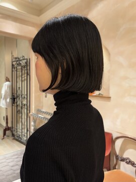 ビュートリアム265(BEAUTRIUM 265) 黒髪切りっぱなしボブ/癖毛生かしボブ/前髪ラウンド結べないボブ